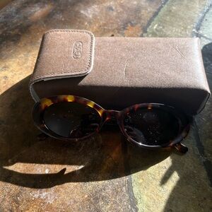 Crap Eyewear Tortoise Shell Sunglasses with Brown Case